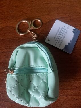 NWT Greenbrier International Green Mini Keychain Travel Backpack